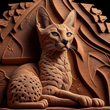 3D model Savannah cat (STL)